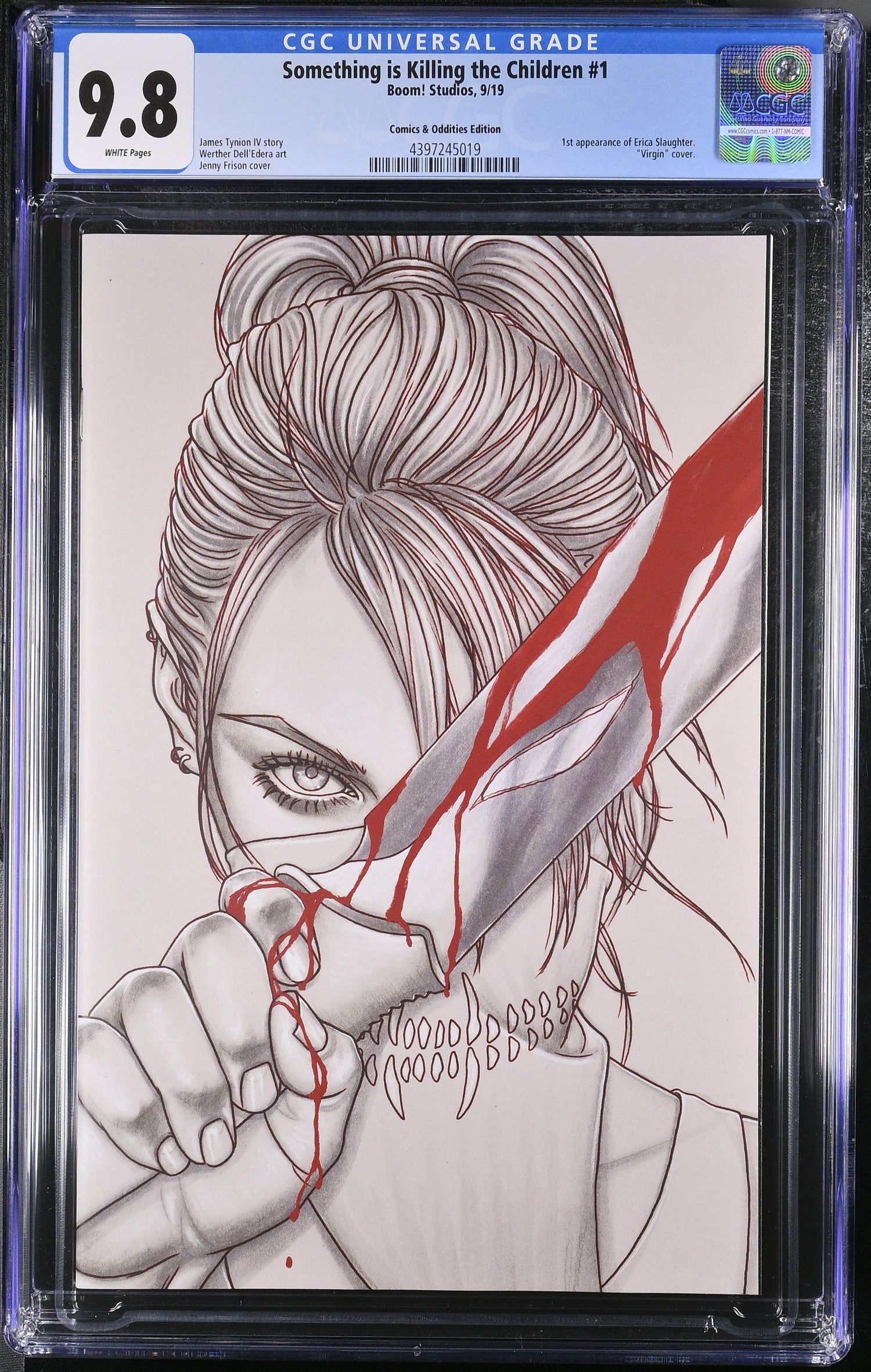 9.8 CGC Something is Killing the Children #1 SSCO Frison B&W Spot Color 1st Print Variant 2019 [4397245019] (Copy) Something is Killing the Children BOOM! STUDIOS