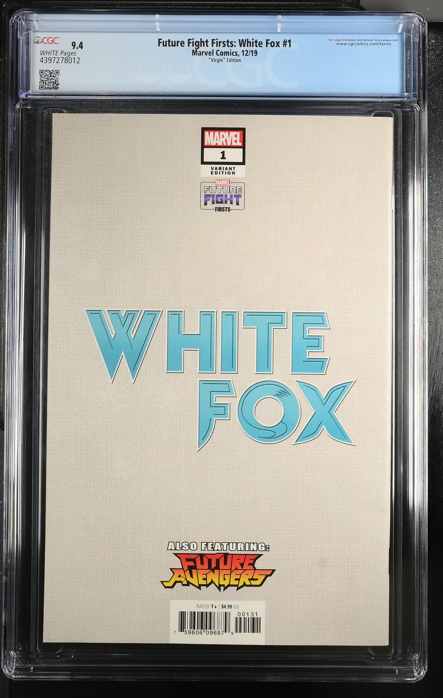9.4 CGC FUTURE FIGHT FIRSTS WHITE FOX #1 INHYUK LEE 1:100 VIRGIN VARIANT [4397278012]