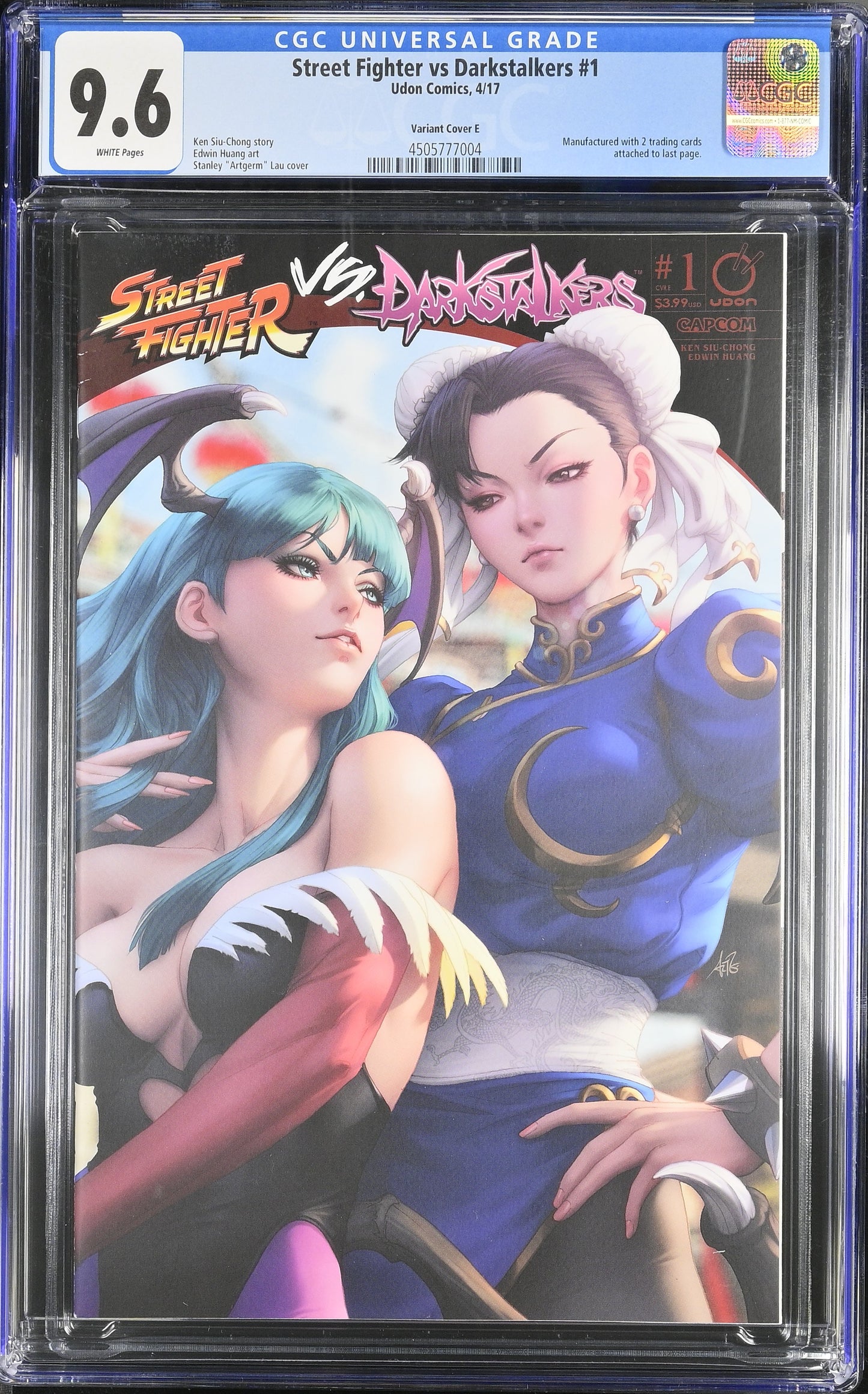 9.6 CGC STREET FIGHTER VS DARKSTALKERS #1 ARTGERM 1:20 VARIANT 2017 [4505777004] Street Fighter CGC   