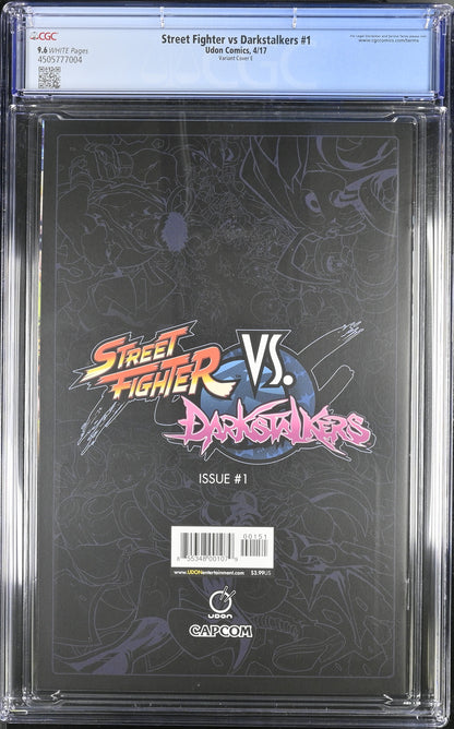 9.6 CGC STREET FIGHTER VS DARKSTALKERS #1 ARTGERM 1:20 VARIANT 2017 [4505777004] Street Fighter CGC   