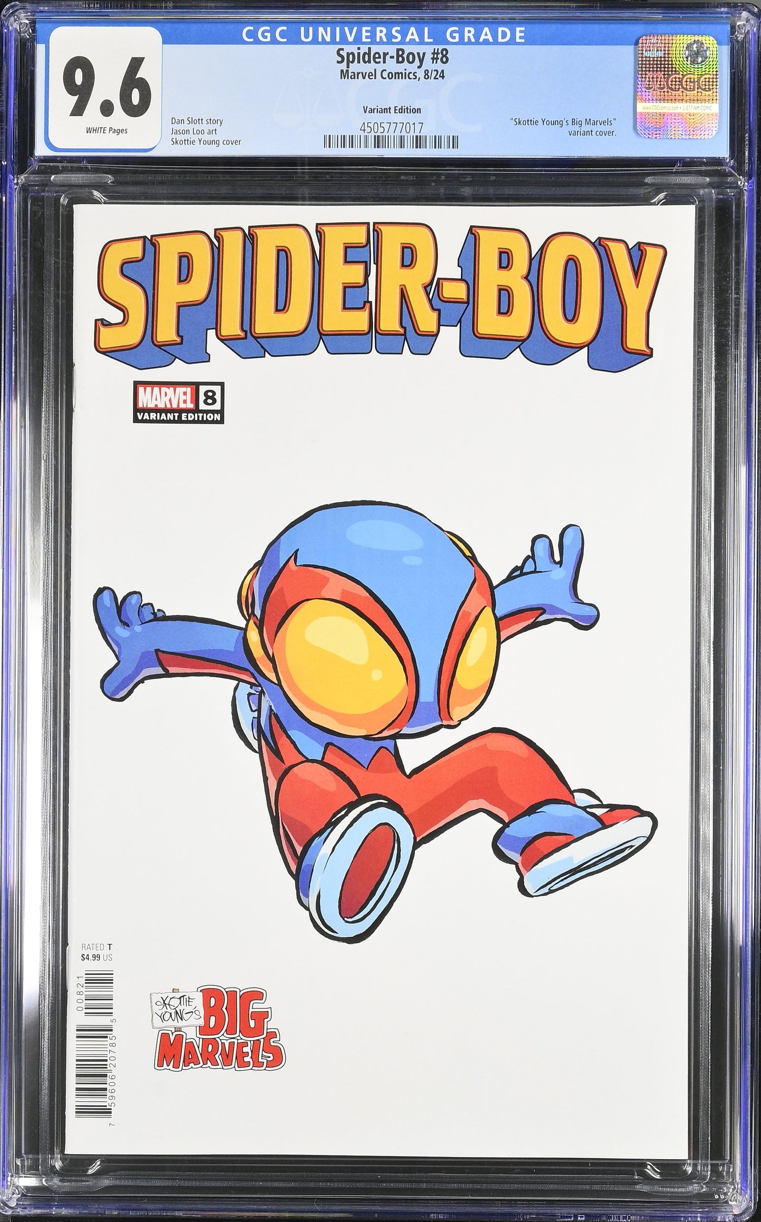 9.6 CGC SPIDER-BOY #8 SKOTTIE YOUNG 2024 [4505777017] CGC MARVEL COMICS   