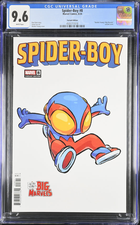 9.6 CGC SPIDER-BOY #8 SKOTTIE YOUNG 2024 [4505777018] CGC MARVEL COMICS   