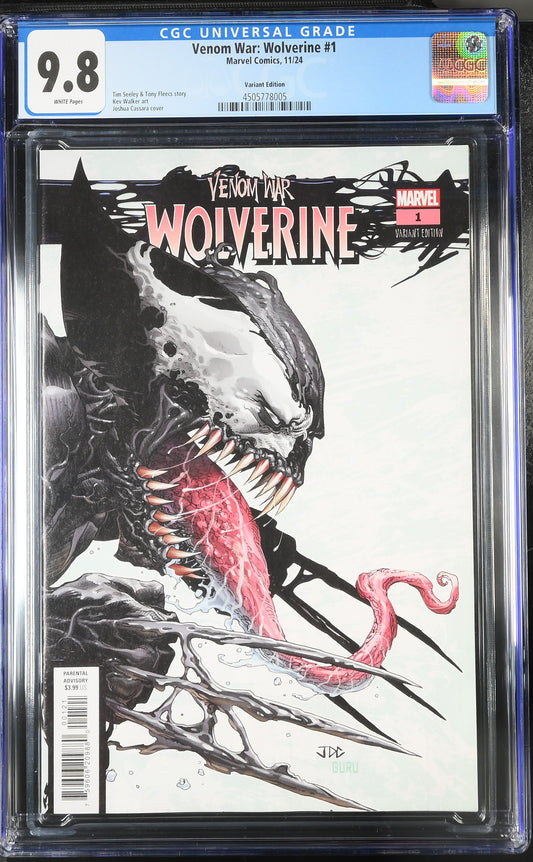 9.8 CGC VENOM WAR WOLVERINE #1 CASSARA VARIANT 2024 [4505778005] CGC MARVEL COMICS   