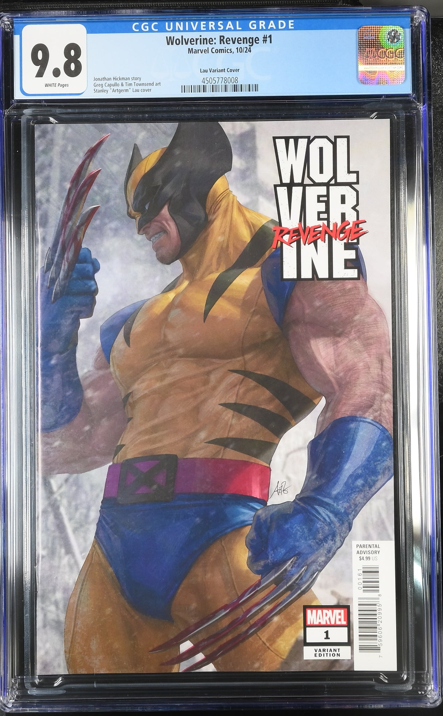 9.8 CGC WOLVERINE REVENGE #1 ARTGERM VARIANT 2024 [4505778008] CGC MARVEL COMICS   