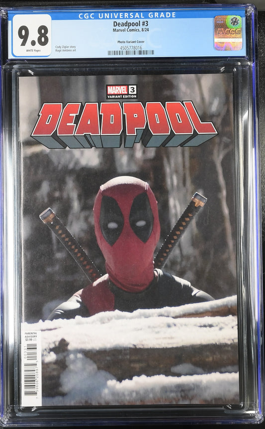 9.8 CGC DEADPOOL #3 PHOTO MOVIE VARIANT 2024 [4505778016] CGC MARVEL COMICS   