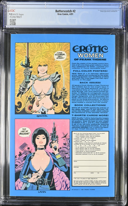 9.2 CGC BUTTERSCOTCH #2 MILO MANARA 1991 [4526678021] EROS COMIX