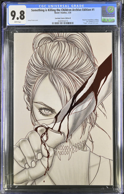 zz9.8 CGC SOMETHING IS KILLING THE CHILDREN ARCHIVE EDITION #1 GREYSCALE BLOOD FOIL VARIANT 2025 [4580926019] (AUCTION) Something is Killing the Children CGC