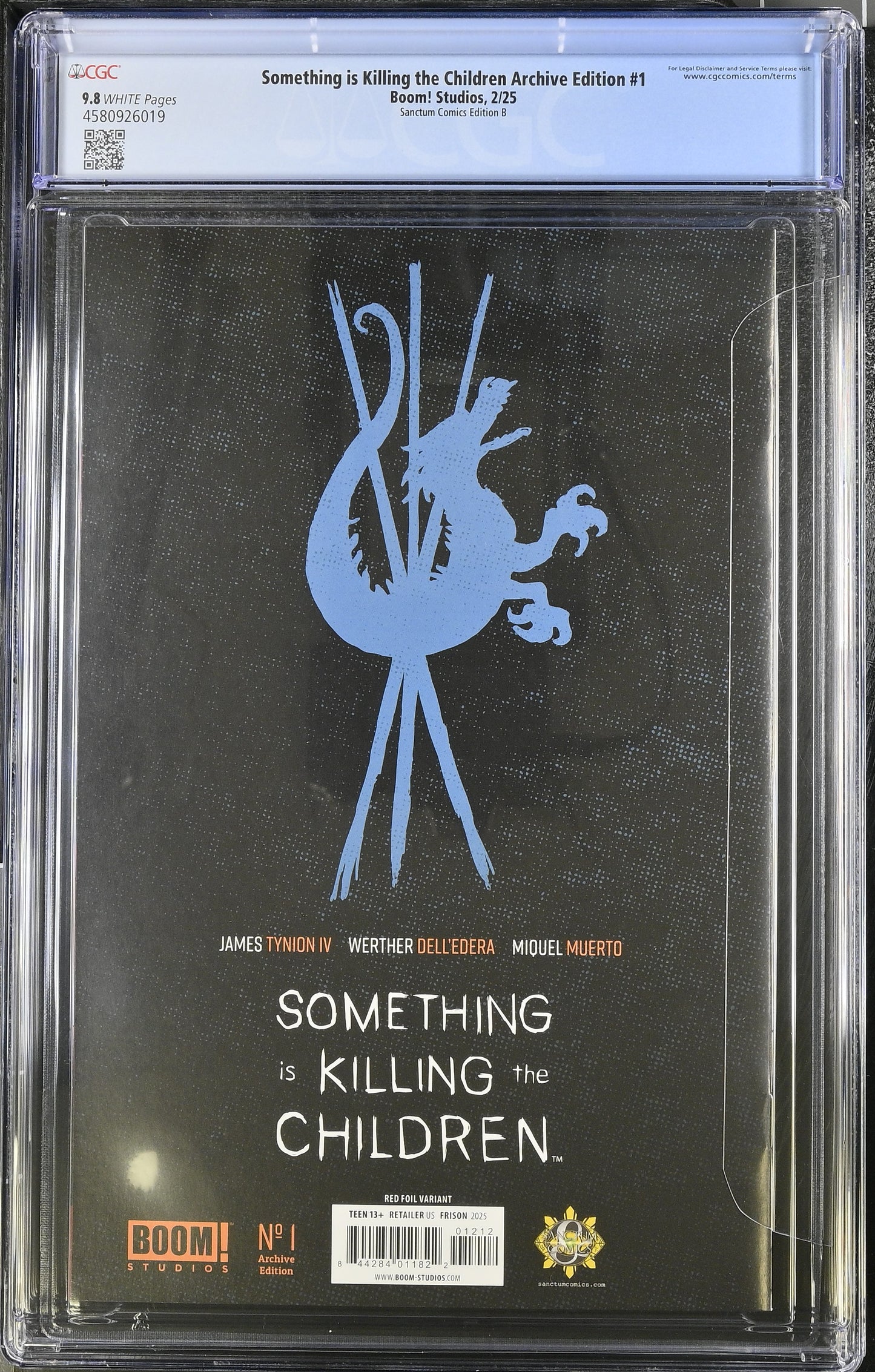 zz9.8 CGC SOMETHING IS KILLING THE CHILDREN ARCHIVE EDITION #1 GREYSCALE BLOOD FOIL VARIANT 2025 [4580926019] (AUCTION) Something is Killing the Children CGC
