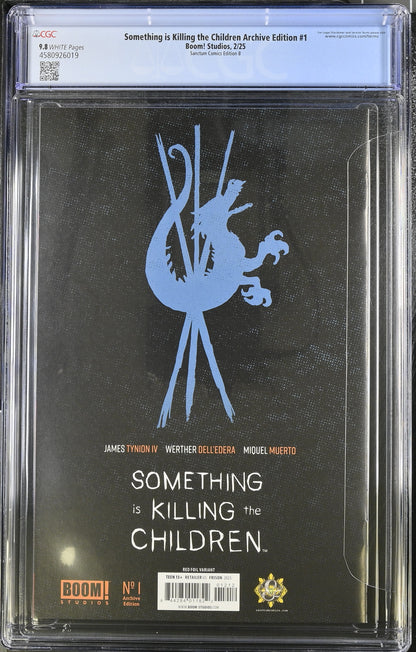 zz9.8 CGC SOMETHING IS KILLING THE CHILDREN ARCHIVE EDITION #1 GREYSCALE BLOOD FOIL VARIANT 2025 [4580926019] (AUCTION) Something is Killing the Children CGC