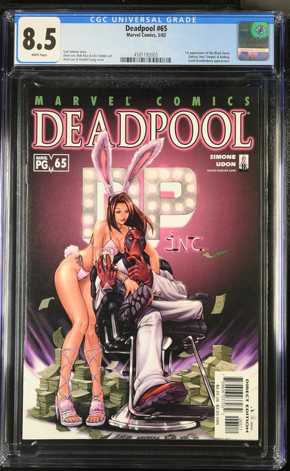 8.5 CGC DEADPOOL #65 2002 (1ST APP BLACK SWAN, OUTLAW & RATBAG) [4581192003] Deadpool MARVEL COMICS