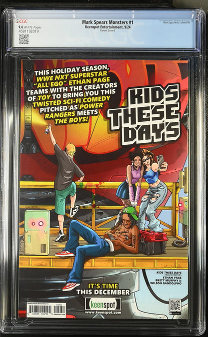 9.6 CGC MARK SPEARS MONSTERS #1 BRIDEZILLA VARIANT 2024 [4581192019] Universal Monsters KEENSPOT ENTERTAINMENT