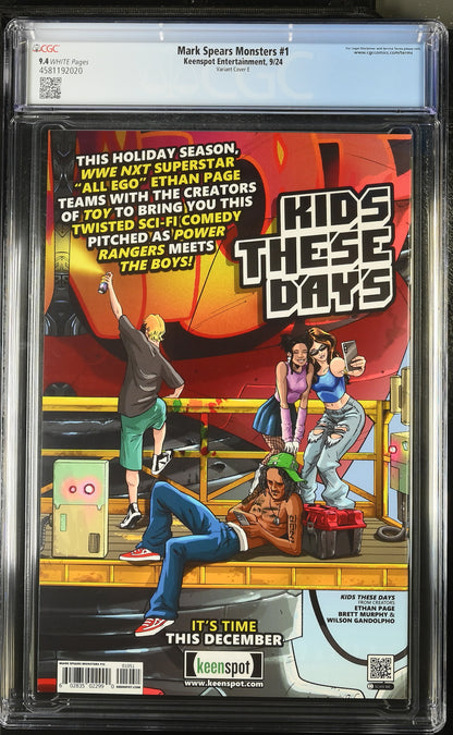9.4 CGC MARK SPEARS MONSTERS #1 BRIDEZILLA VARIANT 2024 [4581192020] Universal Monsters KEENSPOT ENTERTAINMENT
