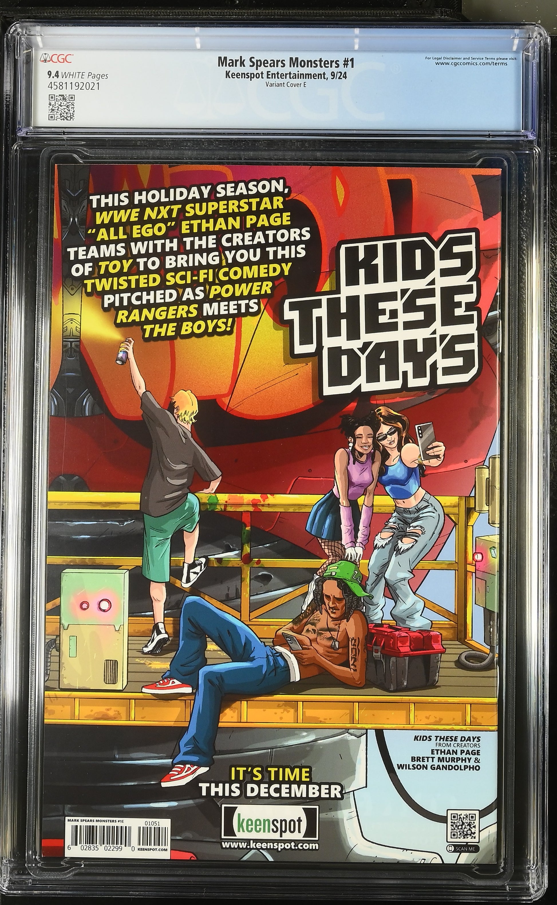 9.4 CGC MARK SPEARS MONSTERS #1 BRIDEZILLA VARIANT 2024 [4581192021] Universal Monsters KEENSPOT ENTERTAINMENT