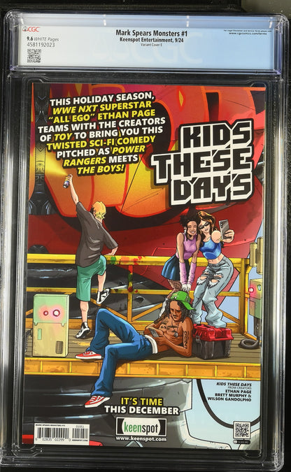 9.6 CGC MARK SPEARS MONSTERS #1 BRIDEZILLA VARIANT 2024 [4581192023] Universal Monsters KEENSPOT ENTERTAINMENT