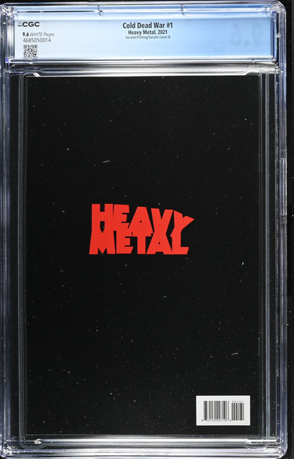 9.6 CGC COLD DEAD WAR #1 2ND PRINT RISQUE VIRGIN VARIANT 2021 [4685050014] Cold Dead War HEAVY METAL MAGAZINE