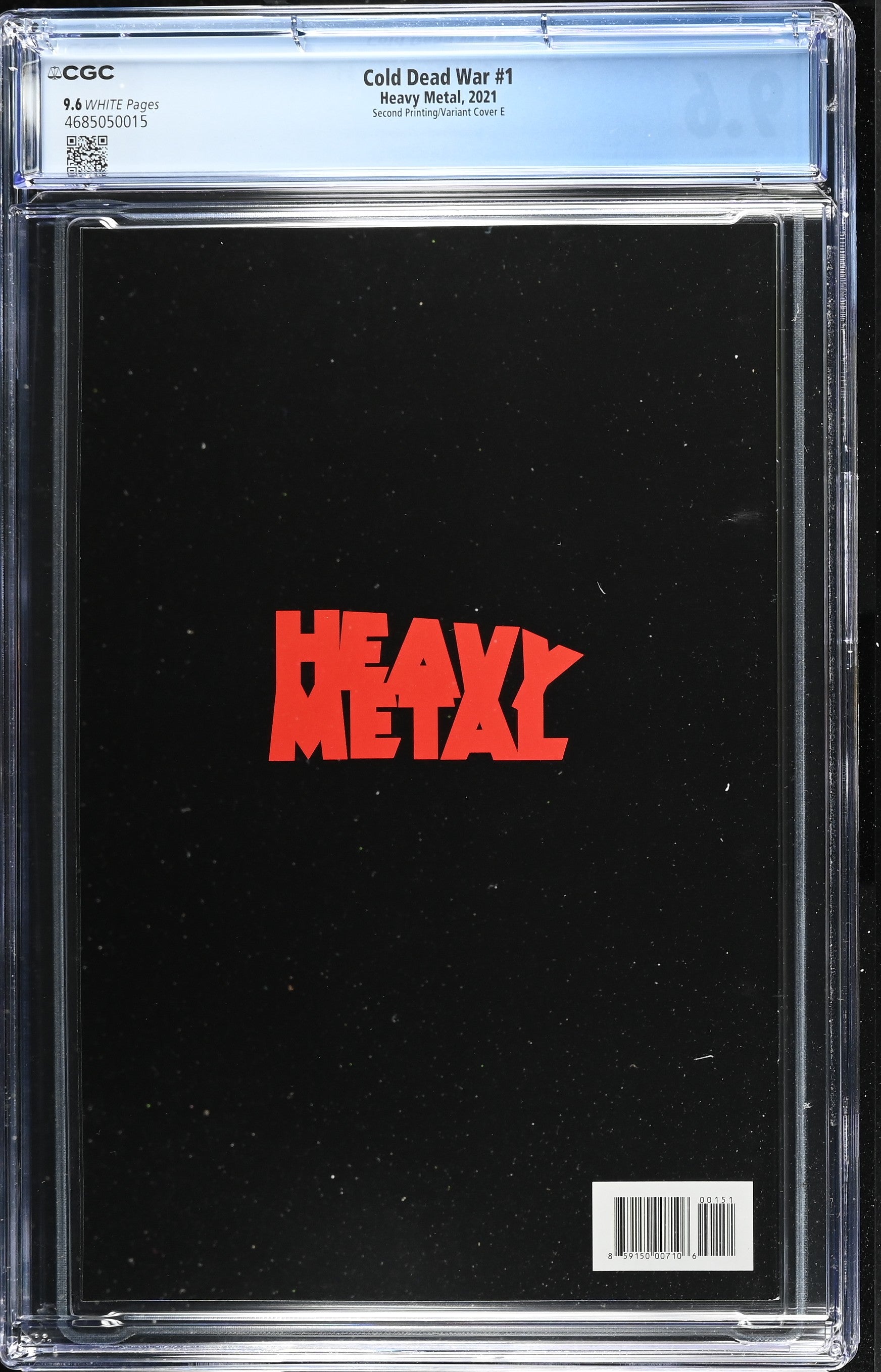 9.6 CGC COLD DEAD WAR #1 2ND PRINT VIRGIN VARIANT 2021 [4685050015] Cold Dead War HEAVY METAL MAGAZINE