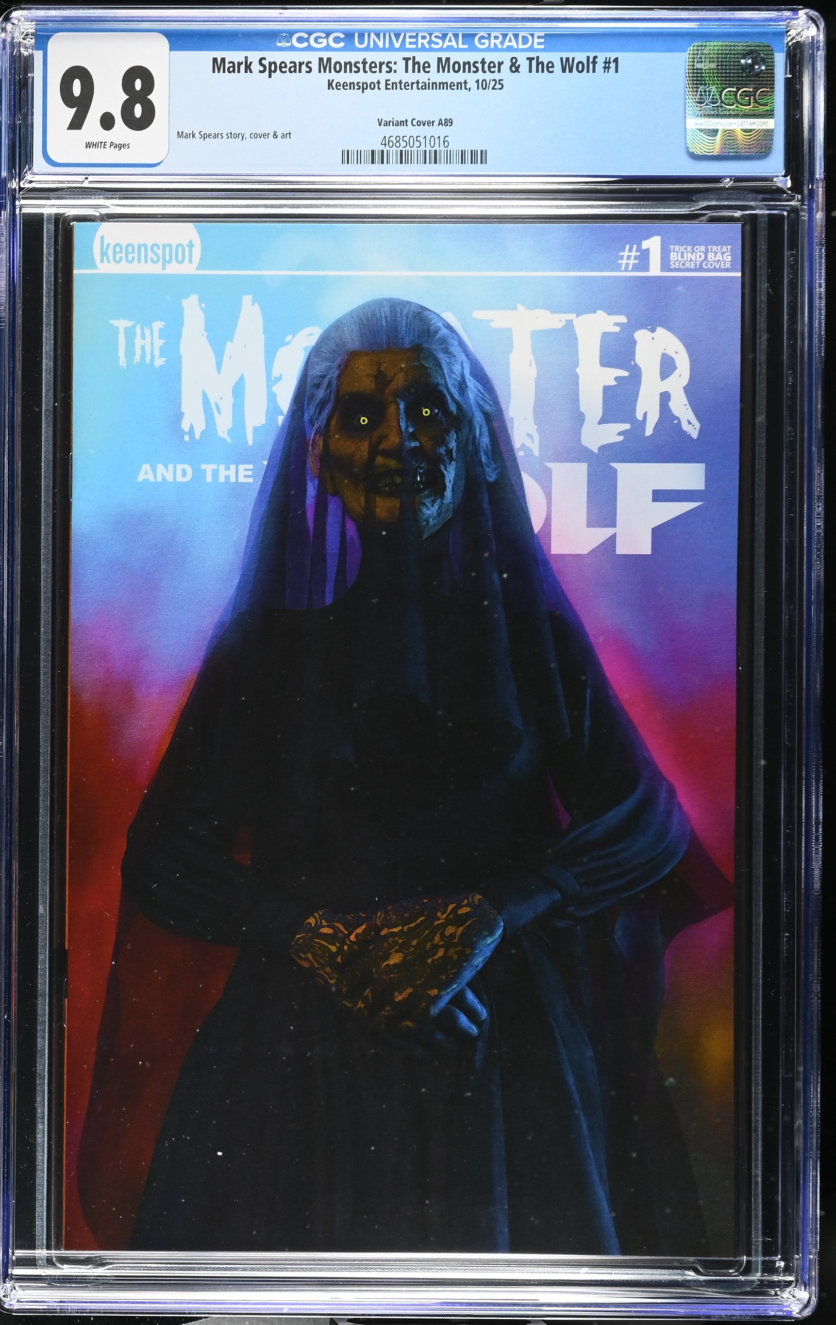 9.8 CGC MARK SPEARS MONSTERS MONSTER & WOLF #1 A89 VARIANT [4685051016] Universal Monsters KEENSPOT ENTERTAINMENT