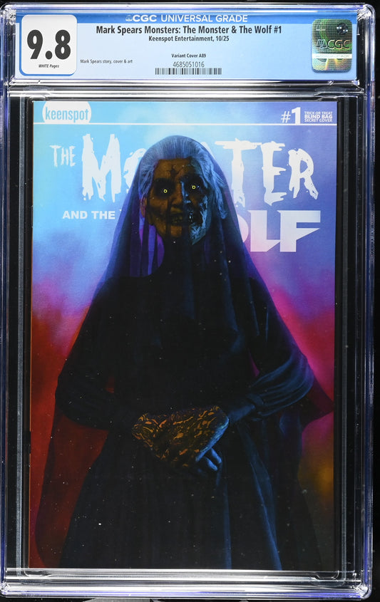 9.8 CGC MARK SPEARS MONSTERS MONSTER & WOLF #1 A89 VARIANT [4685051016] Universal Monsters KEENSPOT ENTERTAINMENT