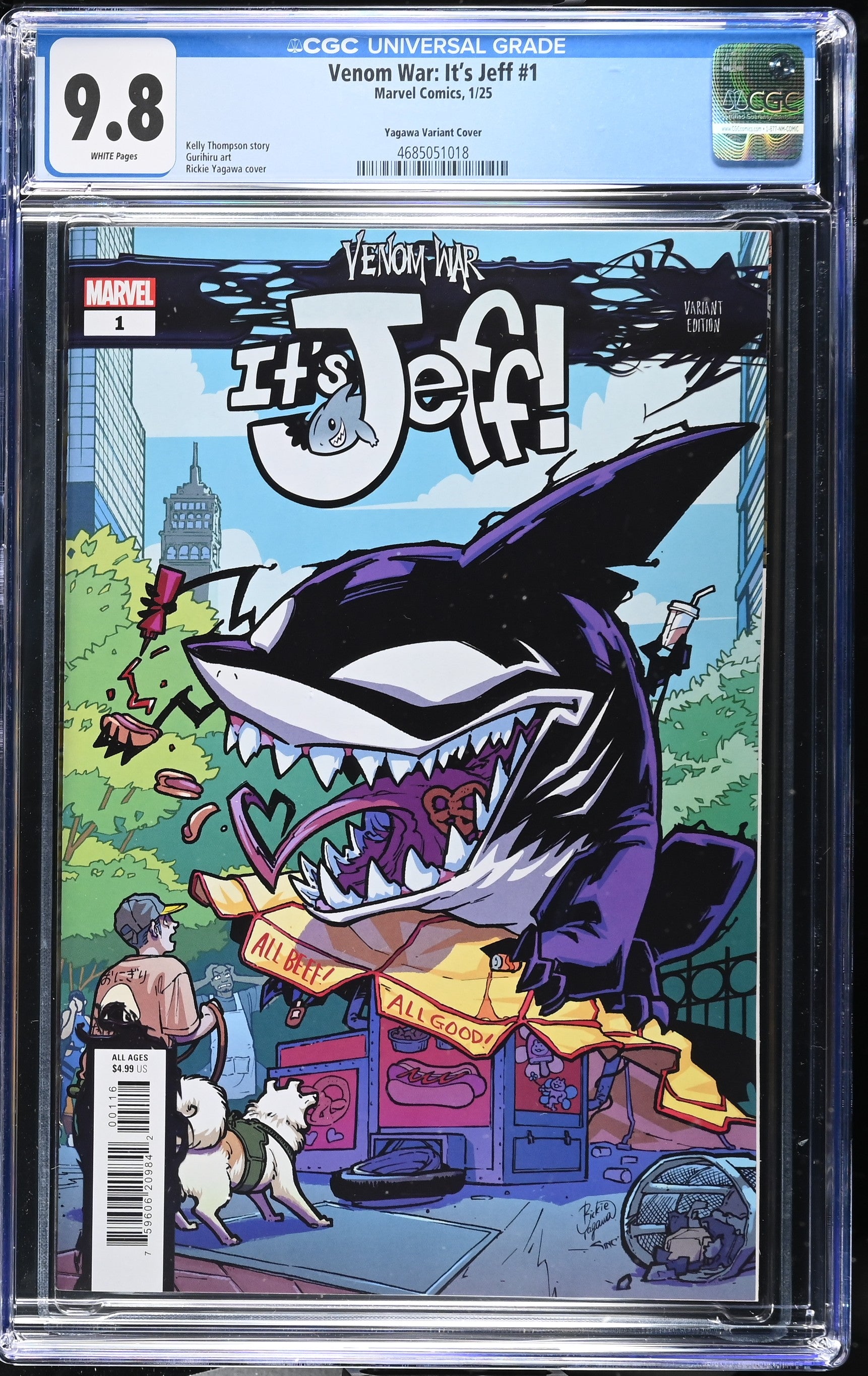 9.8 CGC VENOM WAR ITS JEFF #1 1:25 YAGAWA VARIANT [4685051018] Its Jeff MARVEL COMCS