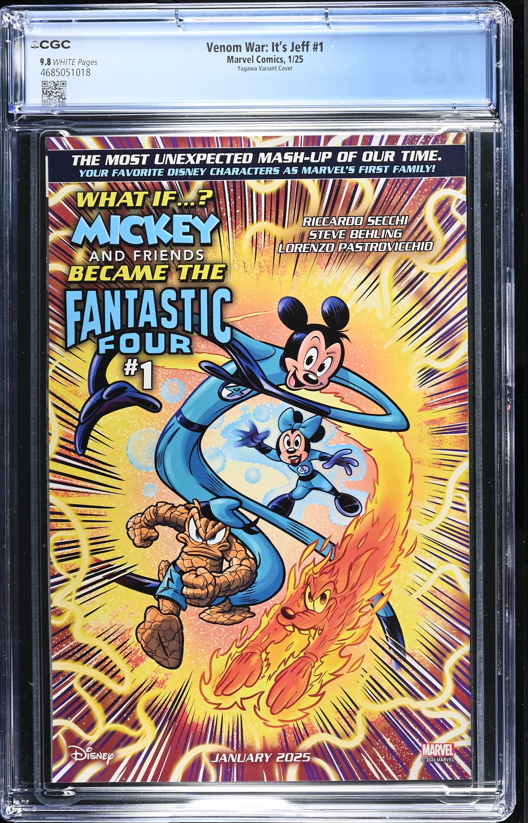 9.8 CGC VENOM WAR ITS JEFF #1 1:25 YAGAWA VARIANT [4685051018] Its Jeff MARVEL COMCS