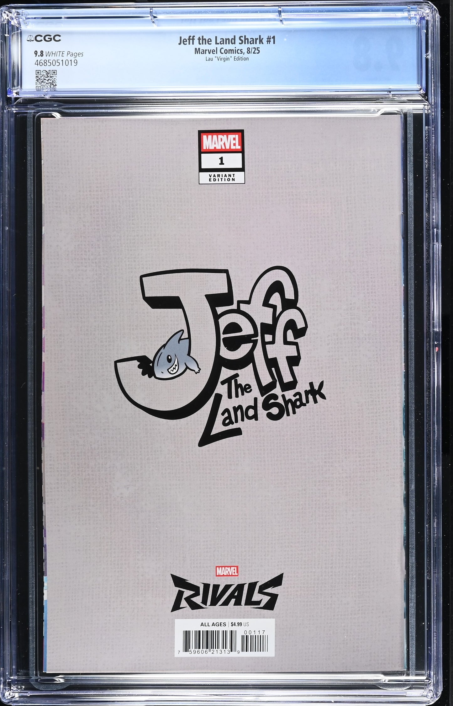 9.8 CGC JEFF THE LAND SHARK #1 1:100 VIRGIN ARTGERM VARIANT [4685051019] Its Jeff MARVEL COMCS