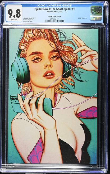 9.8 CGC SPIDER-GWEN GHOST-SPIDER #1 FRISON 1:100 VIRGIN VARIANT [4685051023] Spider-Gwen MARVEL COMICS