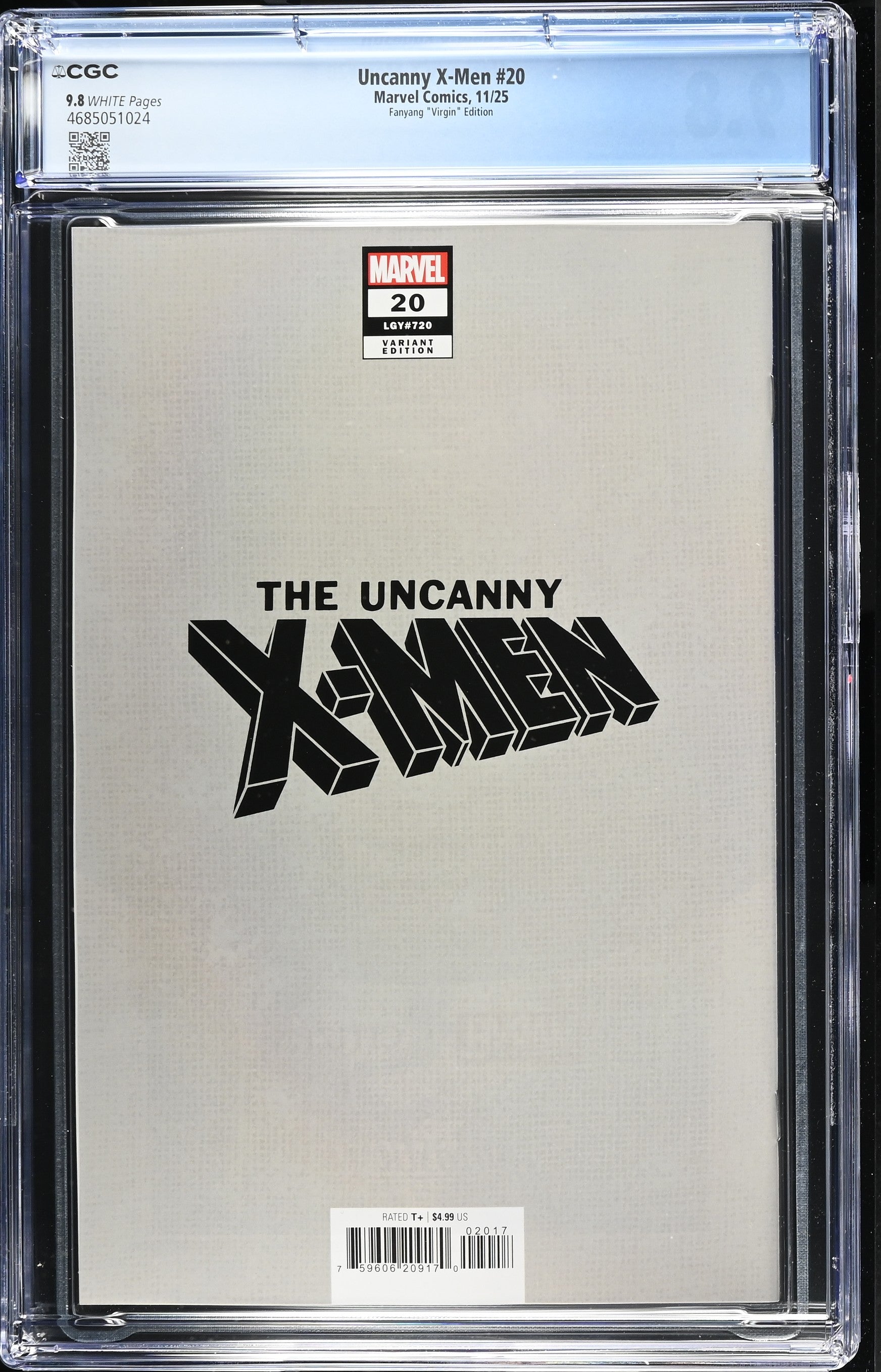 9.8 CGC UNCANNY X-MEN #20 FANYANG ROGUE 1:50 VIRGIN VARIANT [4685051024] X-Men MARVEL COMICS