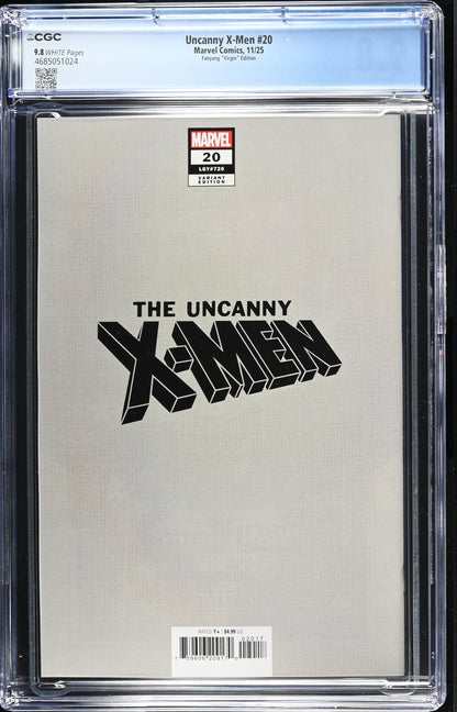 9.8 CGC UNCANNY X-MEN #20 FANYANG ROGUE 1:50 VIRGIN VARIANT [4685051024] X-Men MARVEL COMICS