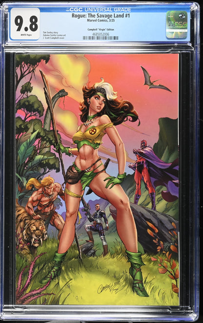 9.8 CGC ROGUE SAVAGE LAND #1 1:100 VIRGIN J SCOTT CAMPBELL VARIANT [4685052006] X-Men MARVEL COMICS