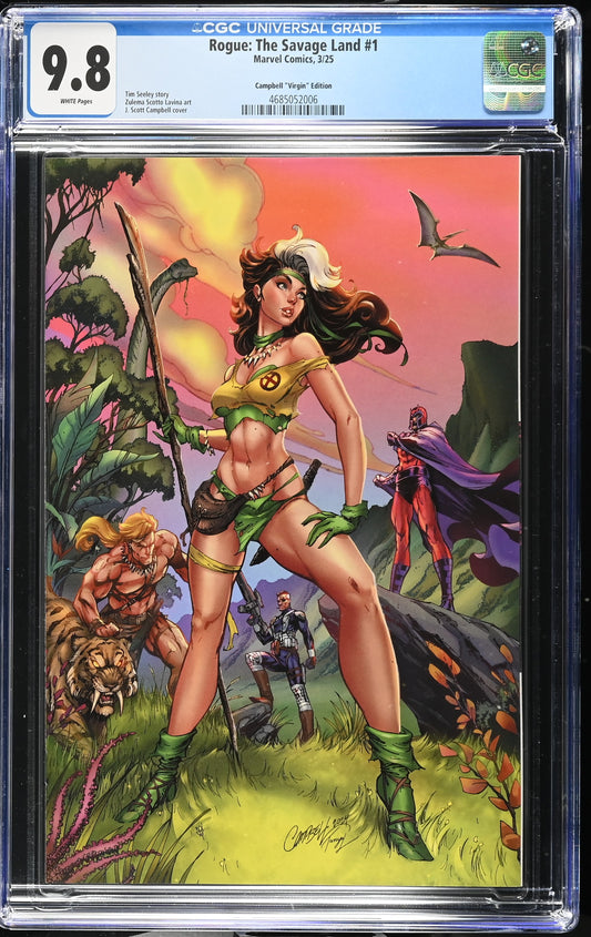 9.8 CGC ROGUE SAVAGE LAND #1 1:100 VIRGIN J SCOTT CAMPBELL VARIANT [4685052006] X-Men MARVEL COMICS