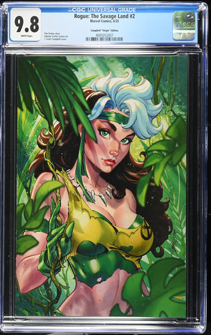 9.8 CGC ROGUE SAVAGE LAND #2 1:100 VIRGIN J SCOTT CAMPBELL VARIANT [4685052007] X-Men MARVEL COMICS