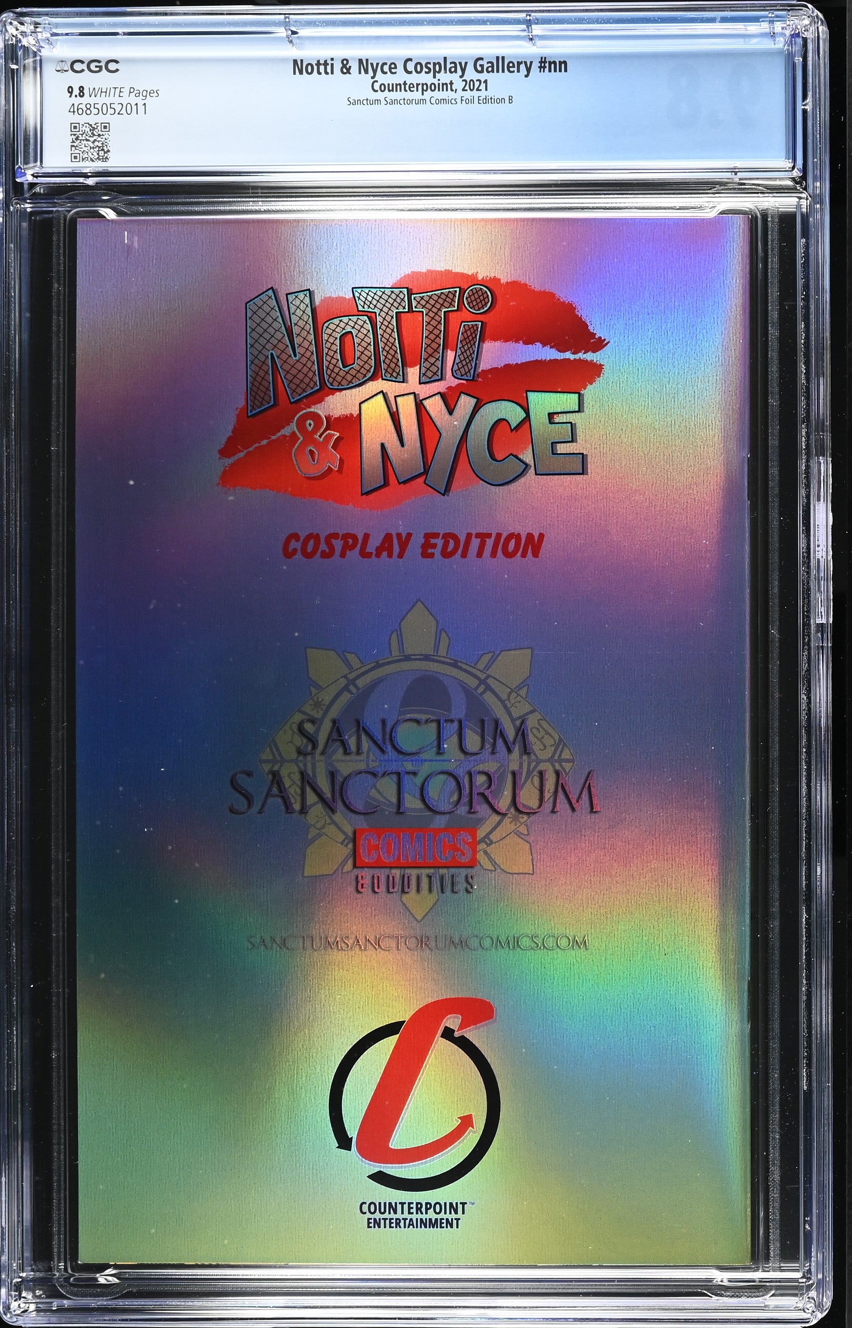 9.8 CGC NOTTI & NYCE COSPLAY GALLERY FOIL IVAN TAO WHOOPS VARIANT 4/20 [4685052011] X-Men MARVEL COMICS