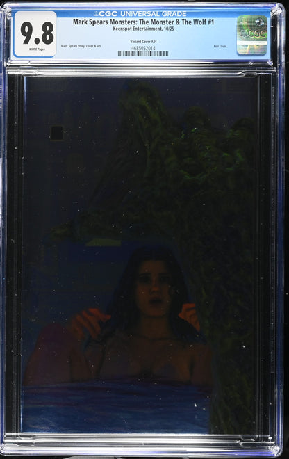 9.8 CGC MARK SPEARS MONSTERS MONSTER & WOLF #1 A34 FOIL VARIANT [4685052014] Universal Monsters KEENSPOT ENTERTAINMENT