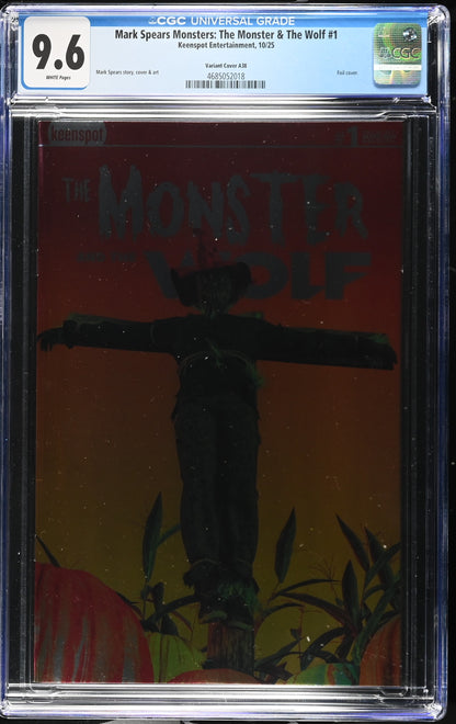 9.6 CGC MARK SPEARS MONSTERS MONSTER & WOLF #1 A38 FOIL VARIANT [4685052018] Universal Monsters KEENSPOT ENTERTAINMENT