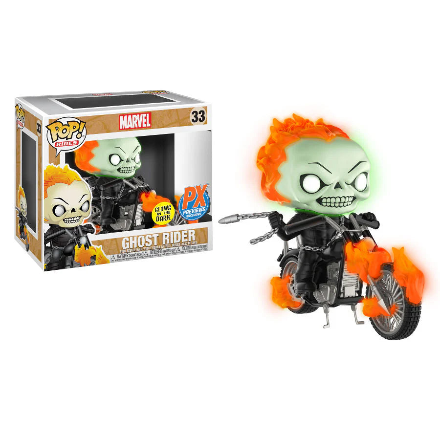 GHOST RIDER GLOW IN THE DARK PX EXCLUSIVE 33 FUNKO POP FUNKO