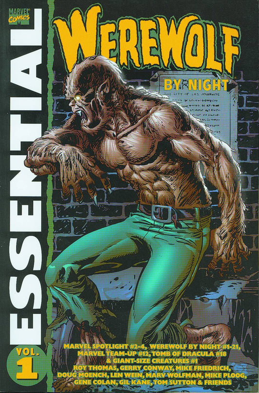 ESSENTIAL WEREWOLF BY NIGHT TP VOL 01 Werewolf by Night MARVEL COMICS