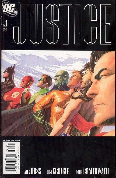 JUSTICE #1 2005 3RD PRINT VARIANT ALEX ROSS Justice League of America DC COMCS
