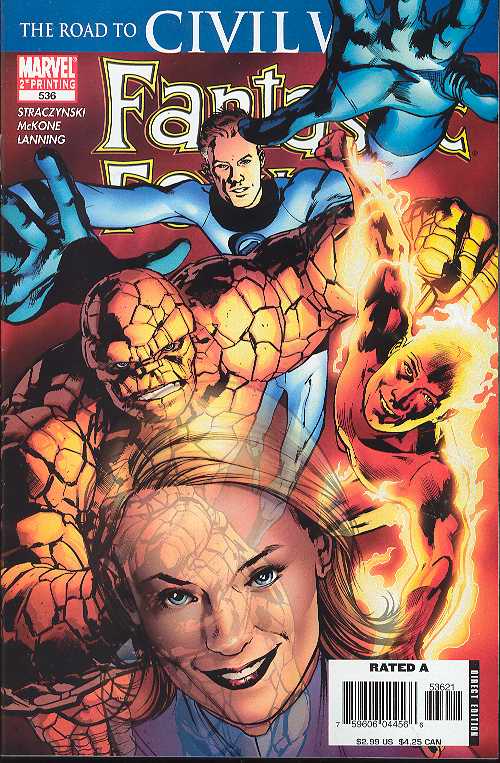 FANTASTIC FOUR #536 2ND PRINT VARIANT 2005 Fantastic Four MARVEL COMICS