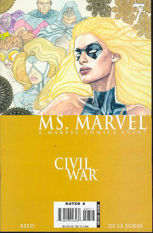 MS MARVEL #7 DAVID MACK COVER 2006 Captain Marvel MARVEL COMICS   