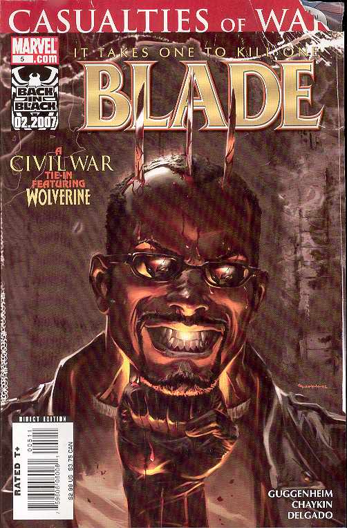 BLADE #5 2007 (BLADE VS WOLVERINE 1ST MEETING) Blade MARVEL COMICS   