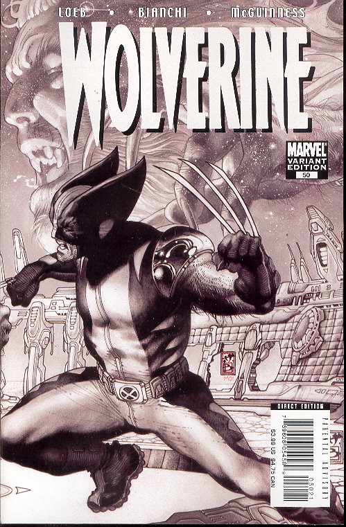 WOLVERINE #50 B&W VARIANT 2007 (1ST CAMEO ROMULUS) Wolverine MARVEL COMICS   