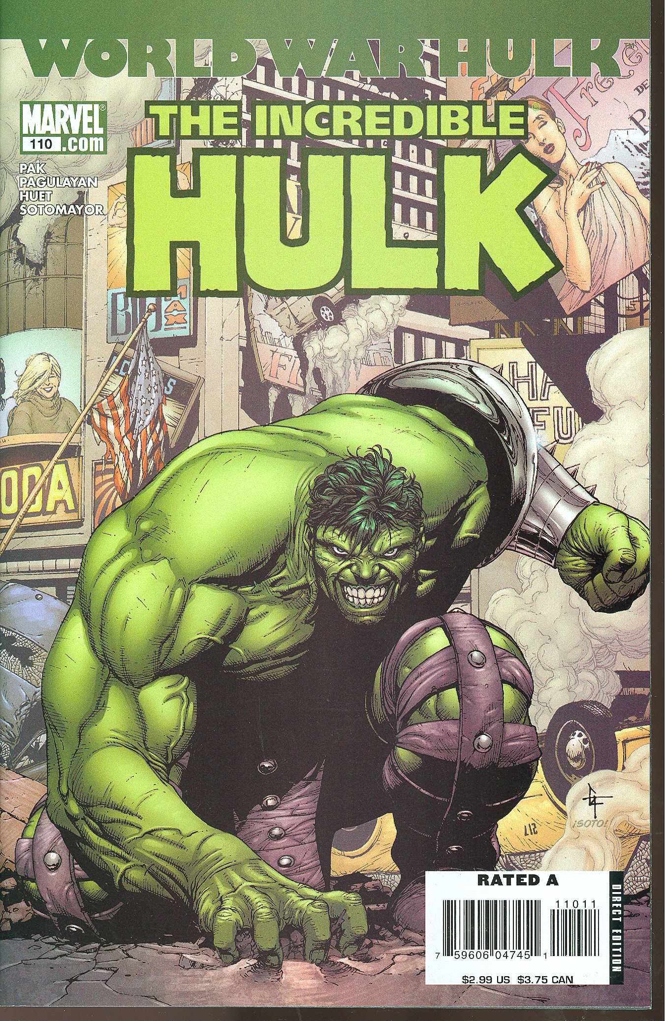 INCREDIBLE HULK #110 2007 Incredible Hulk MARVEL COMICS