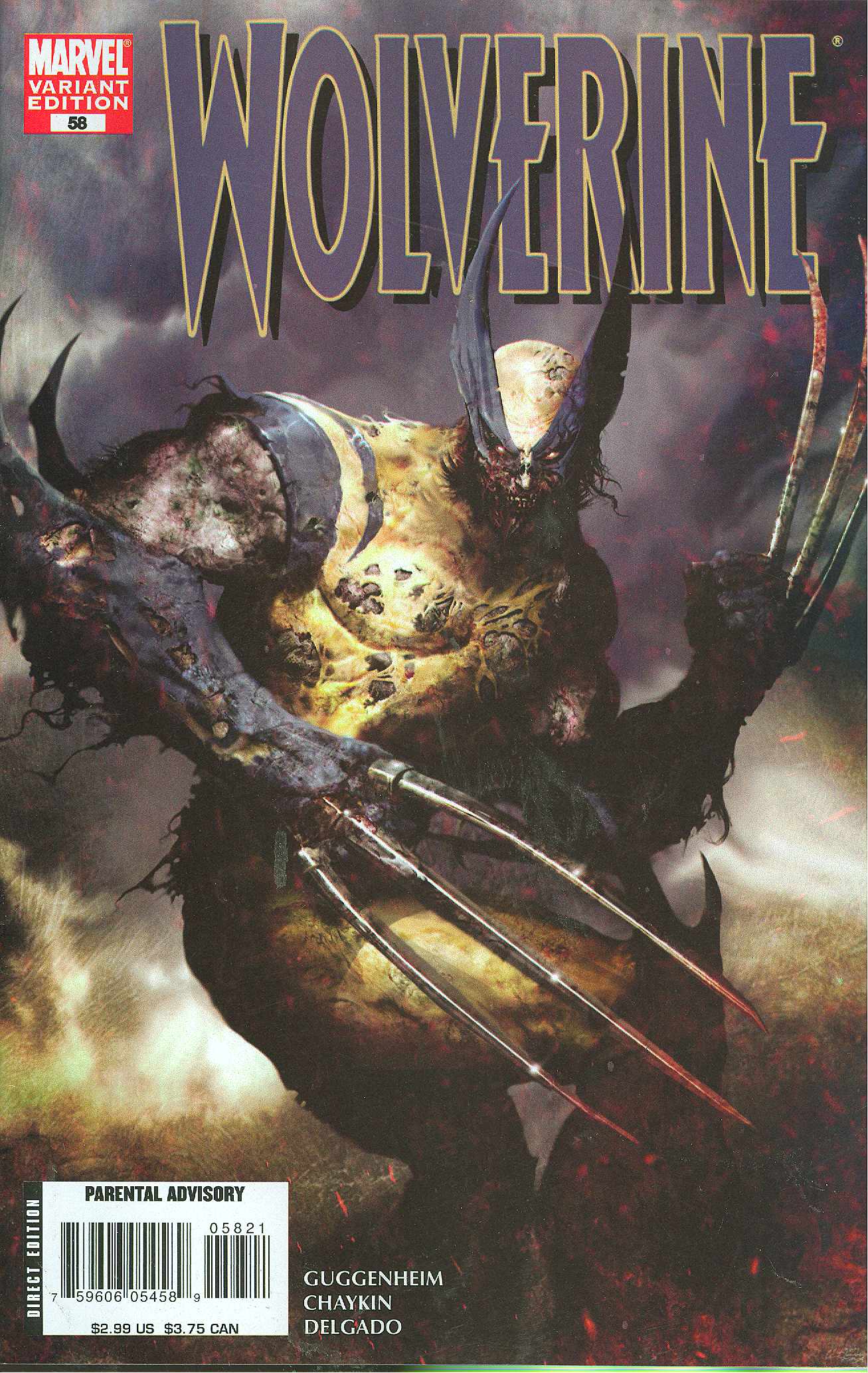 WOLVERINE #58 LANGLEY VARIANT 2007 Wolverine MARVEL COMICS   