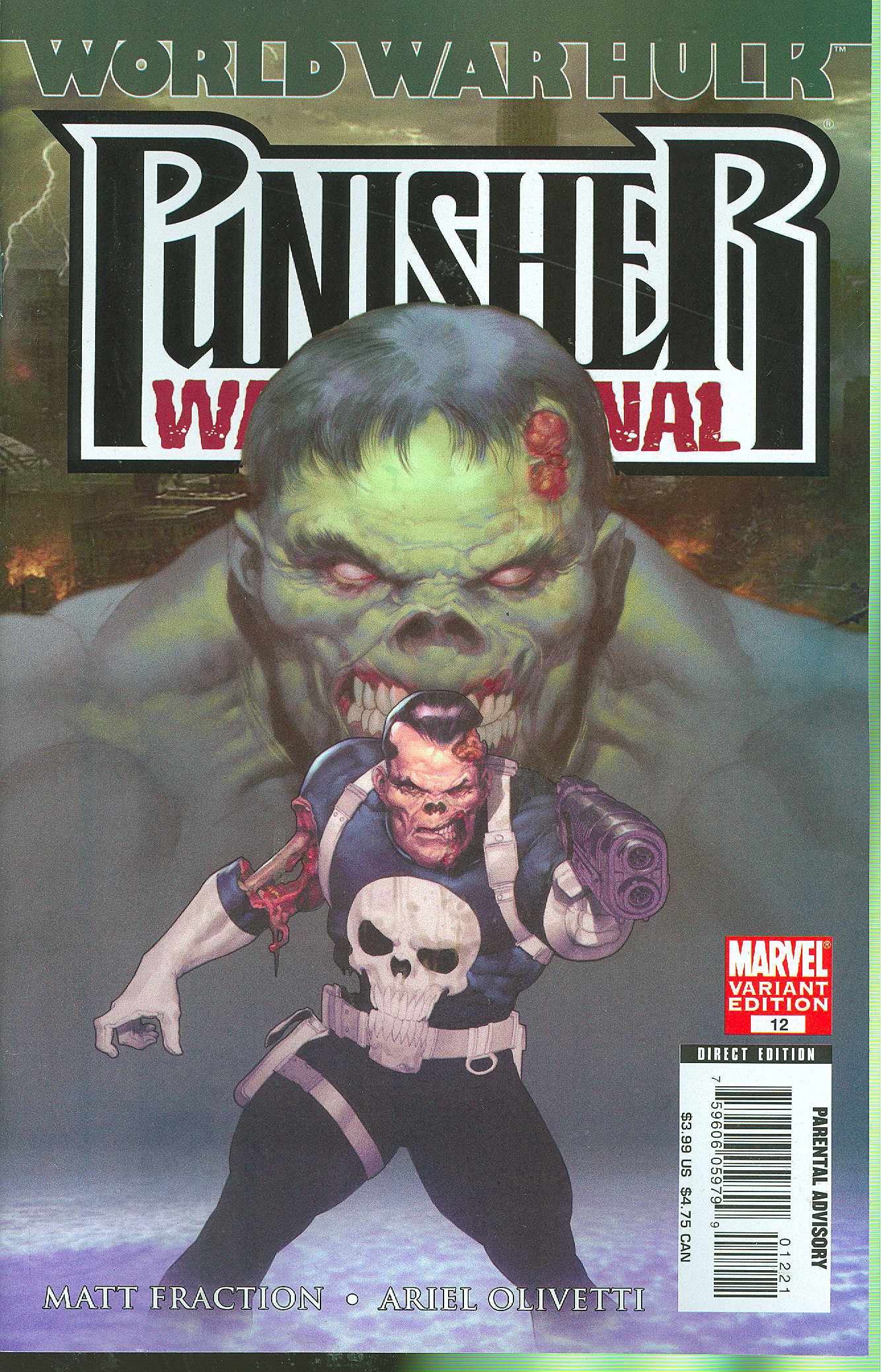 PUNISHER WAR JOURNAL #12 ZOMBIE VARIANT 2007 Punisher MARVEL COMICS