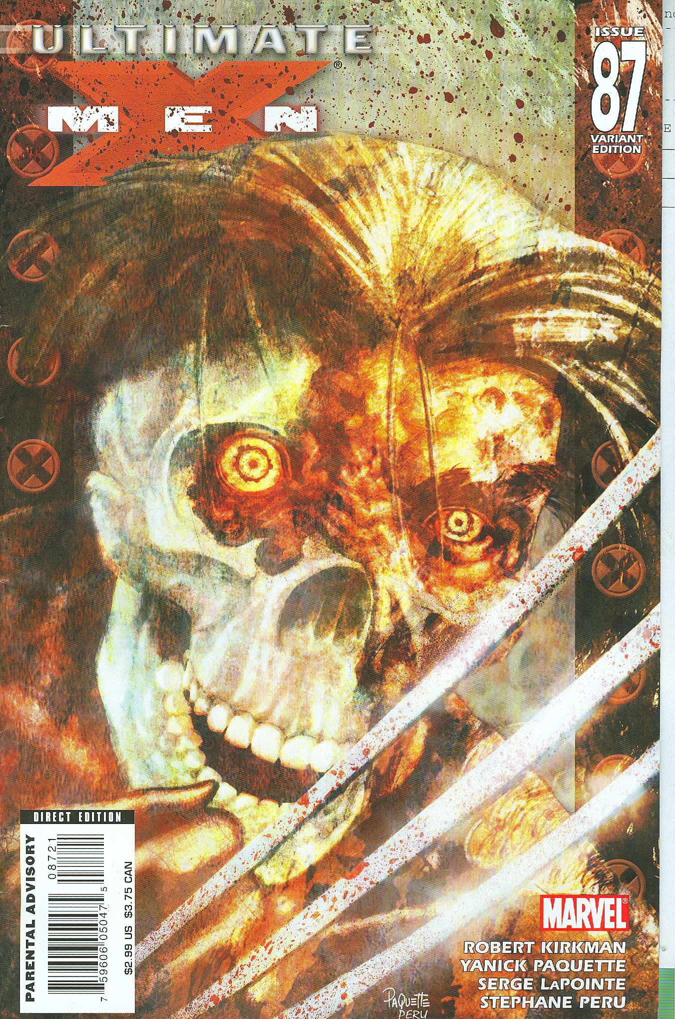 ULTIMATE X-MEN #87 ZOMBIE VARIANT 2007 Ultimate X-Men MARVEL COMICS