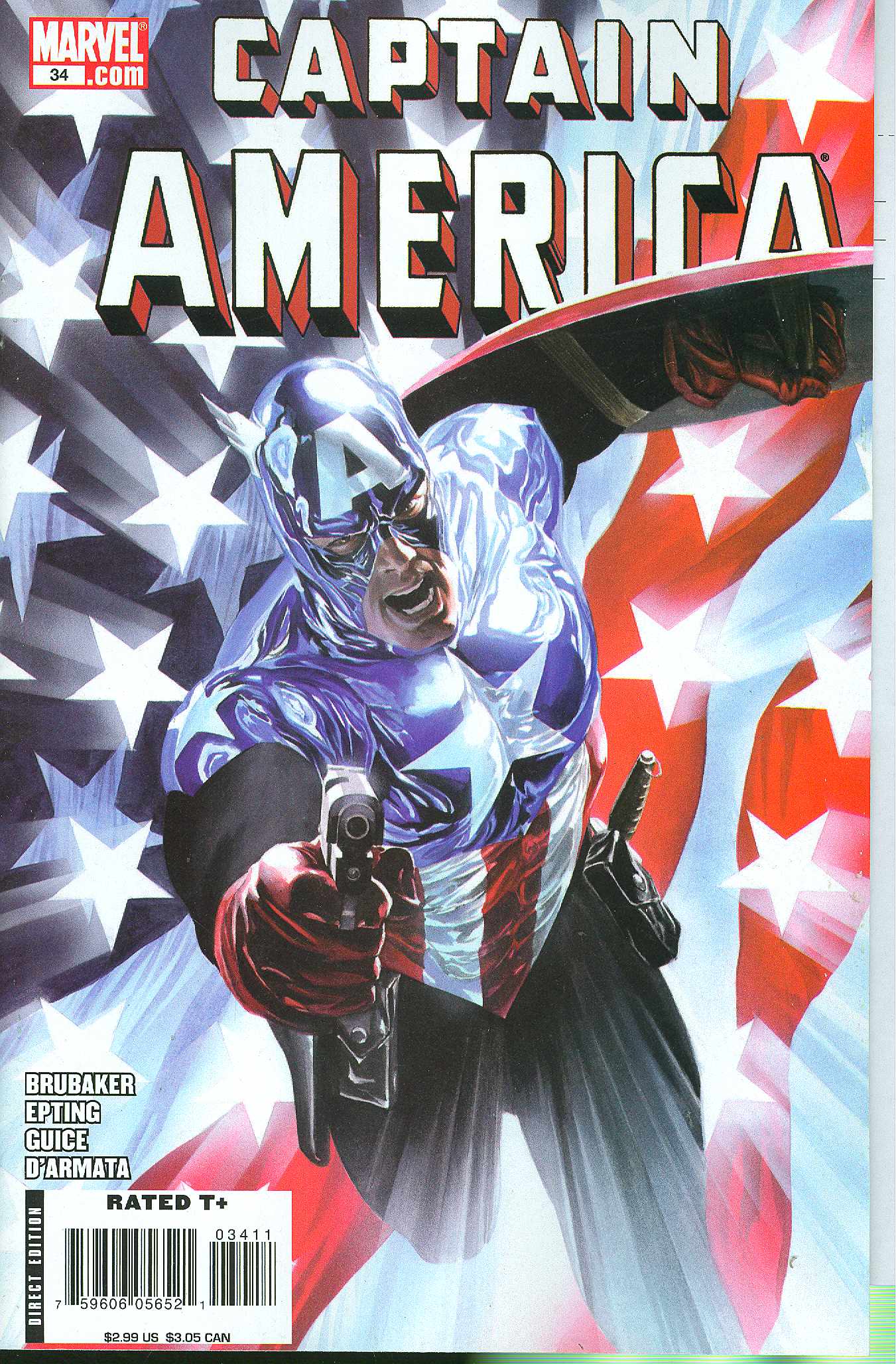 CAPTAIN AMERICA #34 ALEX ROSS 2008 (1ST APP BUCKY AS CAPTAIN AMERICA) Captain America MARVEL COMICS
