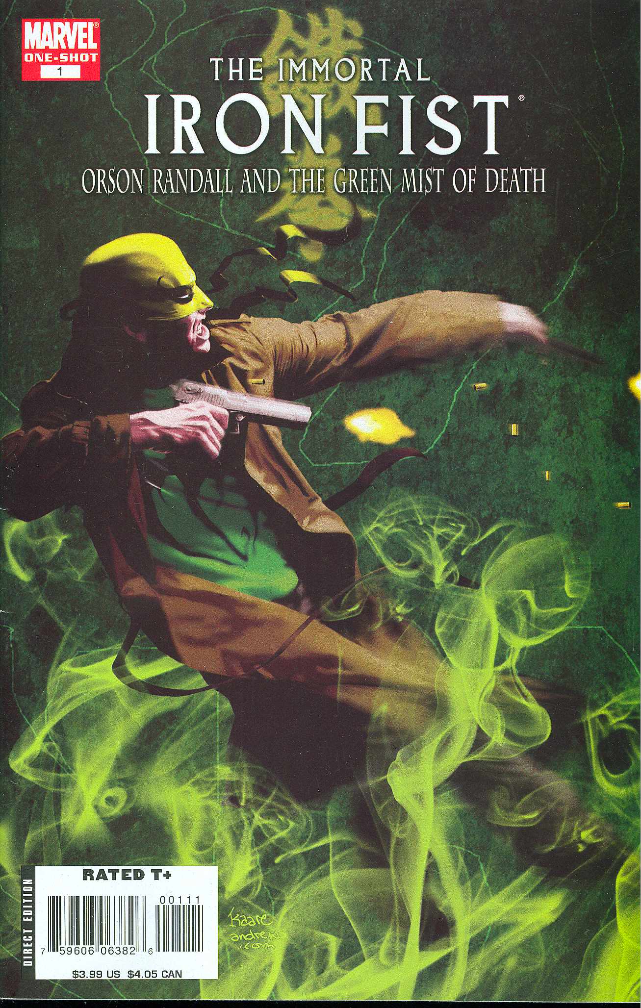 IMMORTAL IRON FIST ORSON RANDALL GREEN MIST DEATH #1 2008 Iron Fist MARVEL PRH