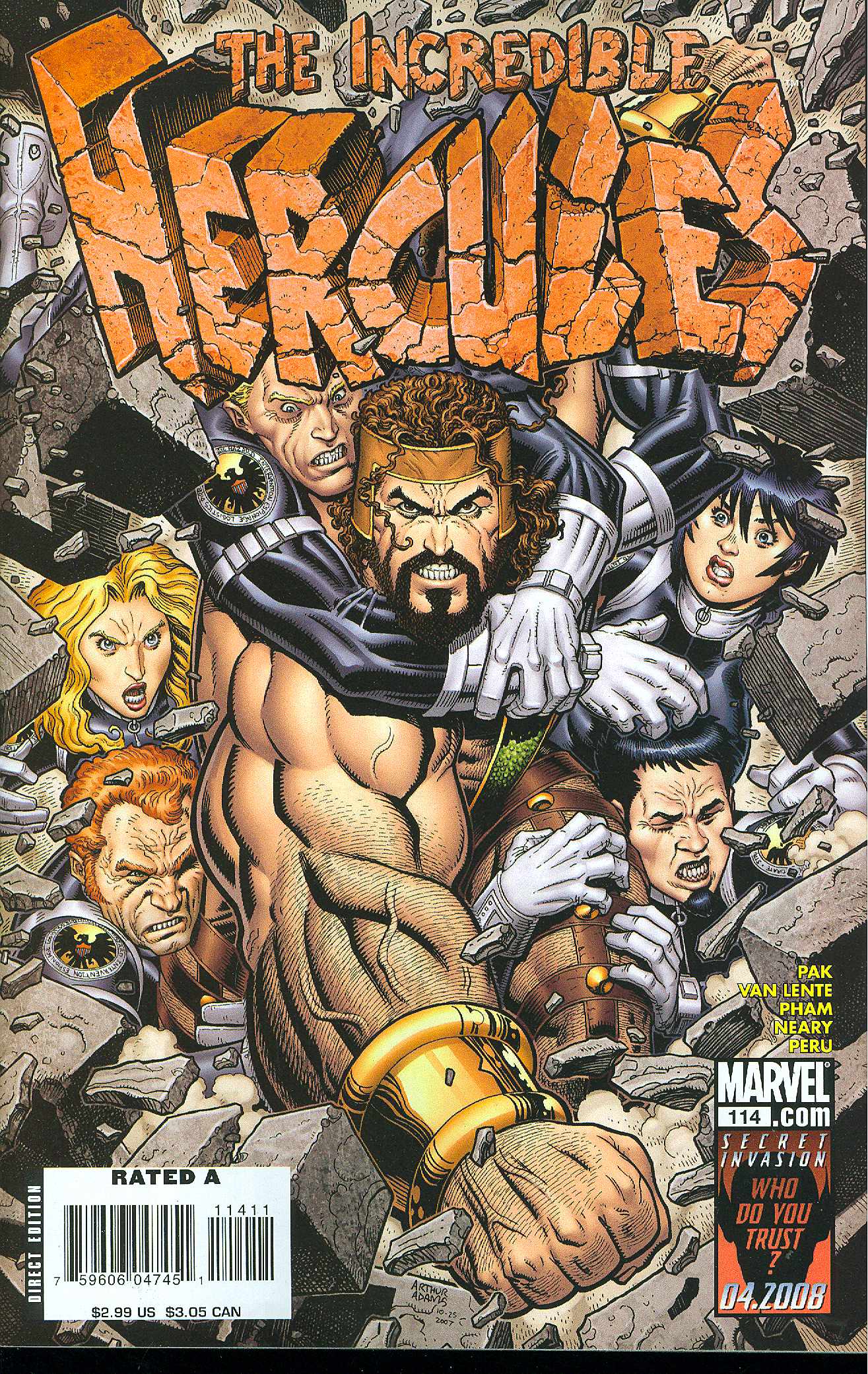 INCREDIBLE HULK HERCULES #114 2008 Incredible Hulk MARVEL COMICS