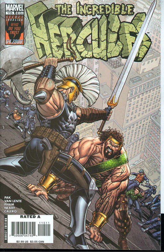 INCREDIBLE HULK HERCULES #115 2008 Incredible Hulk MARVEL COMICS