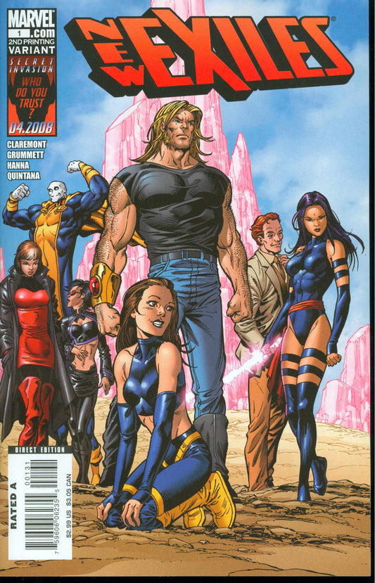 NEW EXILES #1 2ND PRINT VARIANT 2008 New Exiles MARVEL COMICS
